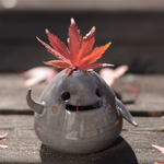 黒埴輪一輪挿し