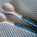 陶ティースプーン　4　(呉須)