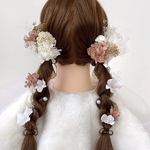 成人式 卒業式 結婚式 髪飾り 前撮りヘッドパーツ ヘアアクセサリー ツインテール -38