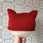 再販♡猫耳ニット帽【赤】
