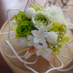 Flower in  Flower　ホワイト×グリーン