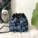 ⚮̈ミナペルホネン　sky flower dark navy シプリバッグ　巾着
