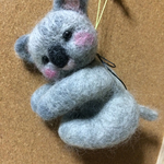 羊毛フェルト もふもふコアラストラップ