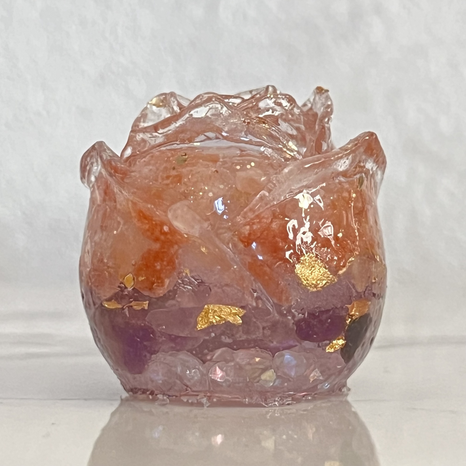 盛り塩オルゴナイト 薔薇 ローズクォーツ - Charme Rose | minne byGMO
