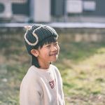 〔kids〕フライトニットキャップ ダークグレー