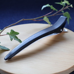 ★新作-黒檀のダッカールヘアクリップ（E-CLIP）長さ12.1cm×最大幅1.4cm