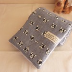 再販*８重ガーゼマフラーフェイスタオル*フレンチドック*grayフルブルちゃん