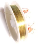 【ワイヤー】ゴールドカラー　真鍮線ワイヤー　約0.4mm×約15ｍ