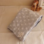 極上*７重ガーゼマフラーフェイスタオル*大人silvergray*dot