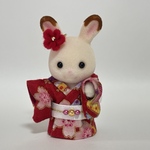  2点セット⭐︎ 着物、耳飾り⭐︎シルバニア赤ちゃんサイズ