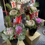 【🈹年内お届可🐍🎍即日発送】 葉牡丹苗お正月アレンジＳ　縁起門松 クリスマス　リース　クリスマスギフト　お正月飾り　しめ縄　しめ飾り　スワッグ　お正月リース　クリスマス　