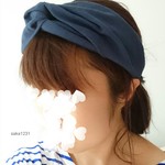 再販‼ ねじりヘアバンド・クロスターバン(ネイビー)