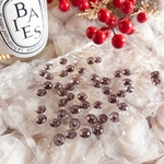 手染めビーズ　多面カットミニロンデルFブラックバイオレット　8㎜20個