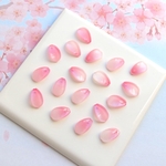 オリジナル★桜　ミニ花びらのグラデーションガラスビーズ　ブルーグリッター入り、ピンクグラデーション