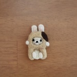 Ｒクッキー×うさぎさんのブローチ