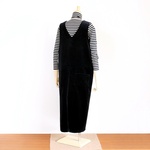 NORI×NOLI シックなコーデュロイのジャンパースカート　ネイビー
