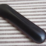 ■■革ジャン用の馬革で作った1本ペンシース＜Ｓ＞■■046【黒】