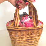 大人可愛い＊ 花かごミニトートバッグ　