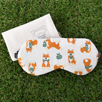 Shiba inu　白　アイマスク/無料ポーチ付/旅行/ギフト