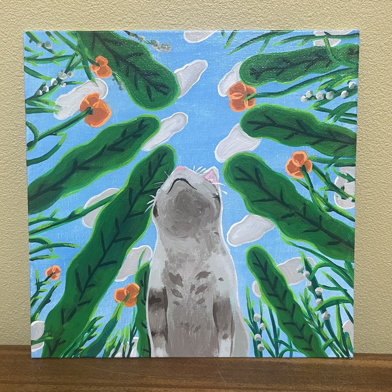 原画販売】アヒルの居眠り(アクリルガッシュキャンバスアート) - も