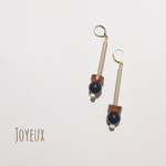 べっ甲×カフェオレバーピアス　イヤリング