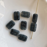 1セットのみ◆ デッドストック 13mm 硝子　チェコビーズ　グレー