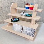 低段差ひな壇4段/30幅/4.5差【小物向け什器】組立式イベント棚 ミニチュアディスプレイ