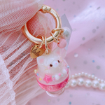 あにまるminiパフェキーホルダー　フェイクスイーツ　ハンドメイドレジン　キーホルダー　パフェ