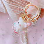 あにまるminiパフェキーホルダー　フェイクスイーツ　ハンドメイドレジン　キーホルダー　パフェ
