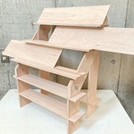 ひな壇スリムアクセ5段/背面1段/50幅　イベント什器 3Way 組立式 アクセサリーディスプレイ