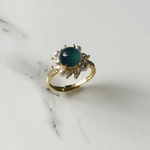 [R220-034］ ジェイド　JADE ヒスイ　本翡翠　くりぬき　リング　天然石　一点物　グアテマラ産　指輪