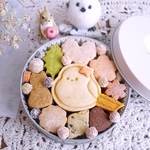 母の日ギフトに♡米粉で作ったシマエナガとこねこの和クッキーミニ缶【オーガニック＆グルテンフリー＆ヴィーガン】