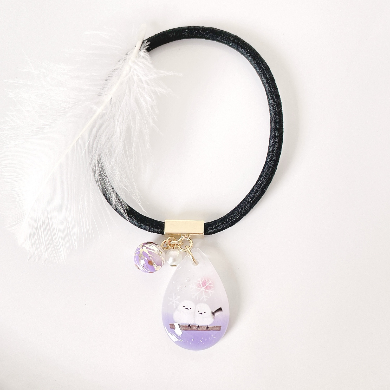 【2692】ぷっくりシマエナガちゃん(A-6)微粒子ラメパール入りヘアアクセサリ シマエナガ 鳥 ラメ ヘアクリップ 4個セット - メルカリ