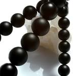 【送付無料】★ラウンド★フロスト★ブラックオニキス★【つや消し黒瑪瑙】★AAA★6mm★1連販売