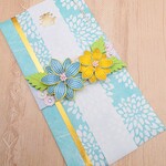 クイリングのお花がお洒落🎶ご祝儀袋《ブルー×イエロー》