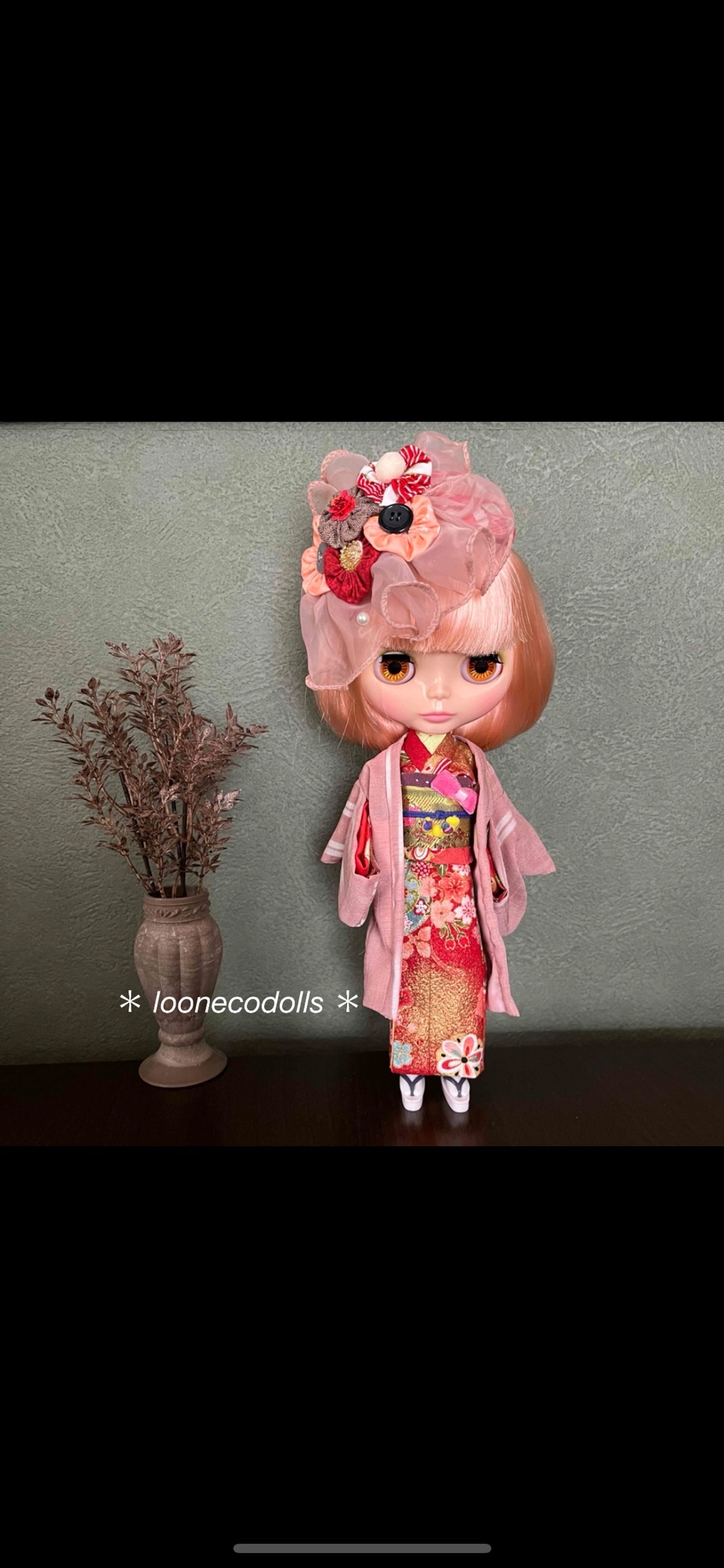 blythe 着物   羽織 ピンク ＊413 ブライスアウトフィット blythe 着物 羽織 ピンク ＊413 ブライスアウトフィット - メルカリ