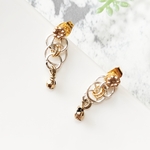 ピアス フラワーモチーフ シルバー ゴールド シンプル 2way