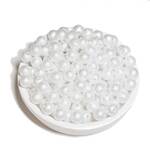 ピュアホワイト エアパール コットンパール風ビーズ 両穴 5mm ホワイト 白 純白 WH001-05