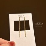 silver925◆simple chain earrings シンプル　チェーン　ロング　イヤリング　金属アレルギー　ピアスに見える　痛くない　ピアス　樹脂イヤリング　アレルギー対応イヤリング　