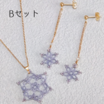 HappyBag2025　Bセット　タティングレース　雪の結晶　スノー　レース編み　繊細　シルク糸　冬　限定　ネックレス