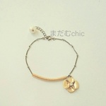 silver  and  gold  ブレスレット