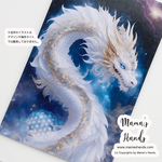 ⭐️4点売れました《煌びやか 白龍 宇宙》☘️ 神秘的な 龍 龍神 神聖幾何学 お財布に入る イラスト カード ｜防水・プラスチック製