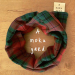 ガーゼのスヌード＆スタイ レッド＆グリーン♡名前入り