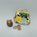 がま口 コインケース（ねこまみれ）ピルケース