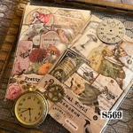送料無料【S569コラージュ素材】海外PETシール　紙素材　ジャンクジャーナル　おすそ分け　バレット