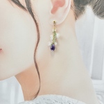 かすみ草タティングレースピアス⁑パープル