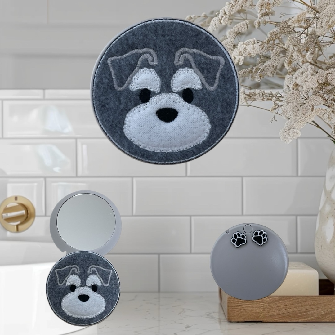 シュナウザーコンパクトミラー - JB Embroidery Shop | minne byGMO