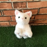 赤ちゃん猫の縫いぐるみ(白猫) 15センチ