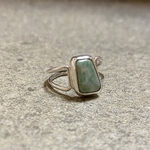 シルバーリング　10号　天然石　翡翠（ヒスイ）　国産　糸魚川