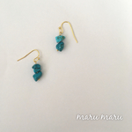 再販33♡さざれ石のピアス・イヤリング＊ターコイズ